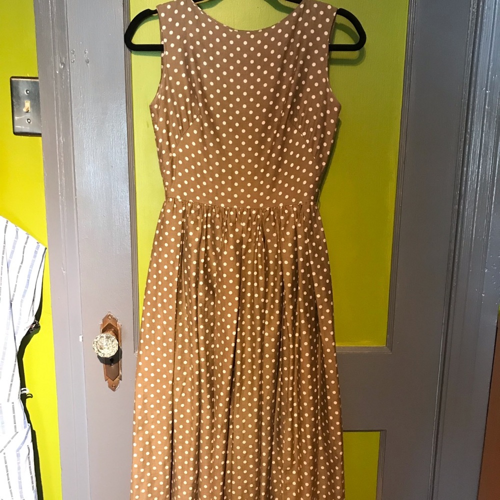 True vintage cotton polkadot dress.
